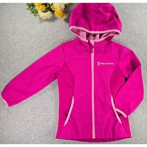 Free Country Girls Pink Hooded Softshell Jacket Size S Lightweight Outdoor